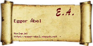 Egger Ábel névjegykártya